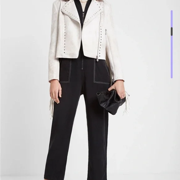 NWT Size 4 Desigual Ramones Westchester Fringe Jacket - Picture 3 of 16